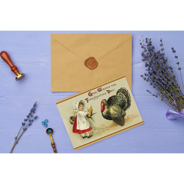 Tarjeta Festiva Buenos deseos para el Día de Acción de Gracias (Subido por el creador)