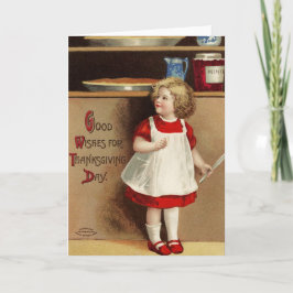 Tarjeta Festiva Buenos Deseos Vintage Para El Día De Acción De Gra