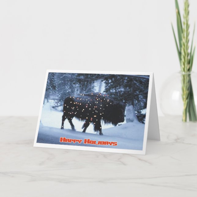 Tarjeta Festiva Búfalo festivo (Anverso)