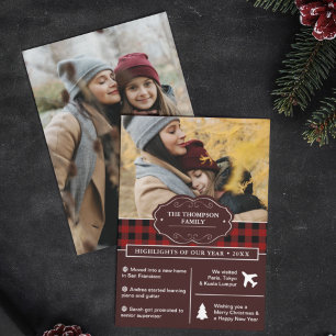 Tarjeta Festiva Búfalo Rojo en año de revisión de foto de Navidade