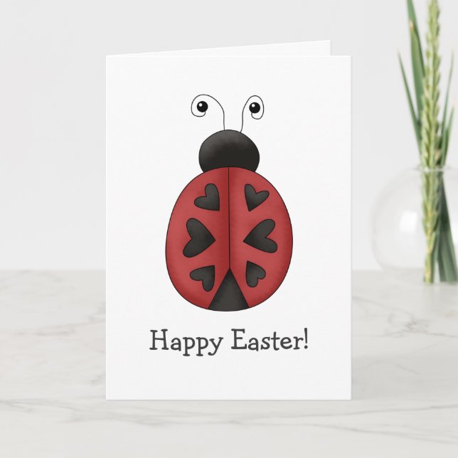 Tarjeta Festiva Buggin usted · Corazones de la mariquita (Anverso)