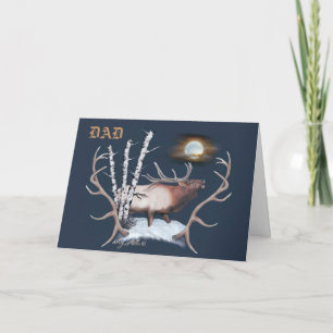 Tarjeta Festiva Bugling Bull Elk Holiday Card