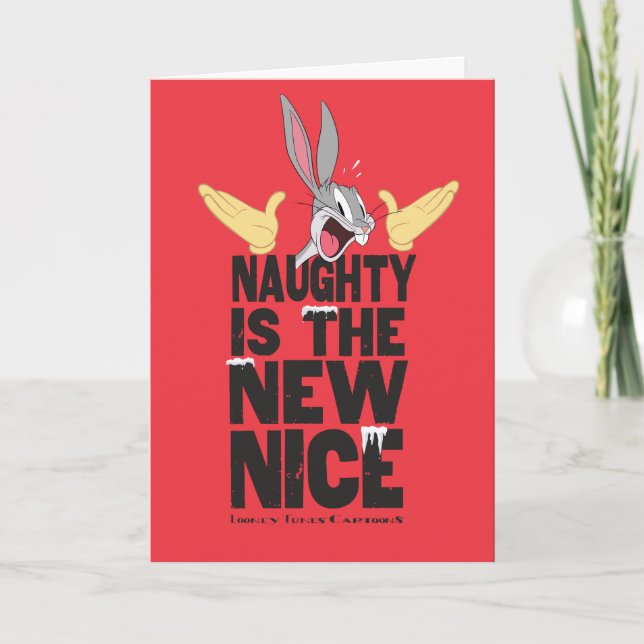 Tarjeta Festiva BUGS BUNNY™ "La traviesa es el nuevo lindo" (Anverso)