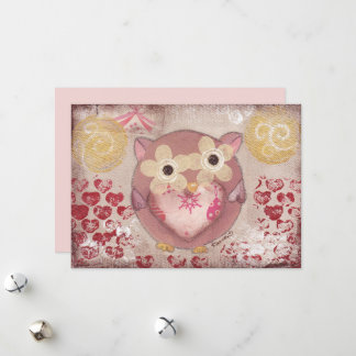 Tarjeta Festiva Búho de fiesta