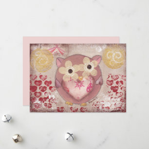 Tarjeta Festiva Búho de vacaciones