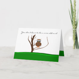 Tarjeta Festiva Búho/dos lechuzas sentadas en un árbol - San Valen