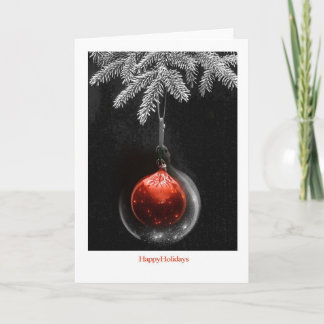 Tarjeta Festiva bulbo rojo