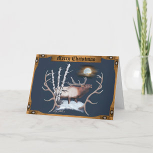 Tarjeta Festiva Bull Elk