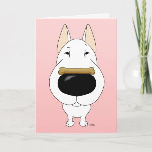 Tarjeta Festiva Bull Terrier Valentine
