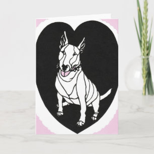 Tarjeta Festiva Bull Terrier Valentine