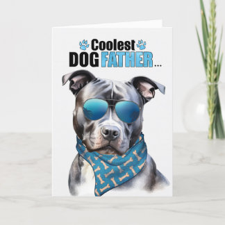 Tarjeta Festiva Bulldog de la nariz azul frío Día del padre