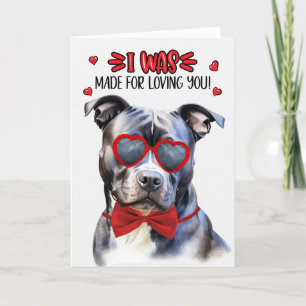 Tarjeta Festiva Bulldog de la nariz azul te ama San Valentín