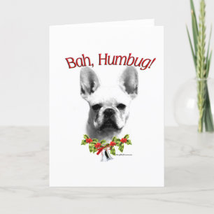 Tarjeta Festiva Bulldog francés Bah Humbug