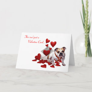 Tarjeta Festiva Bulldog I Wuf You Valentine