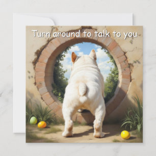 Tarjeta Festiva Bulldog inglés - Pascua