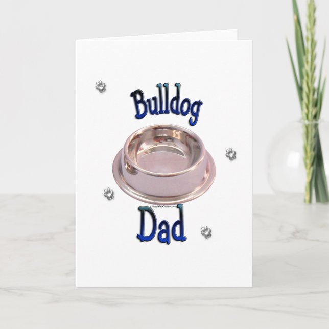 Tarjeta Festiva Bulldog Papá (Anverso)