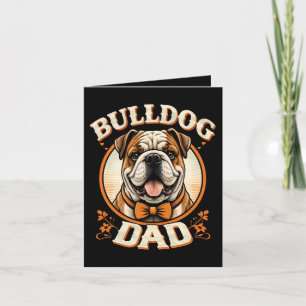 Tarjeta Festiva Bulldog Papá – Día del Padre con Bulldog Vintage A
