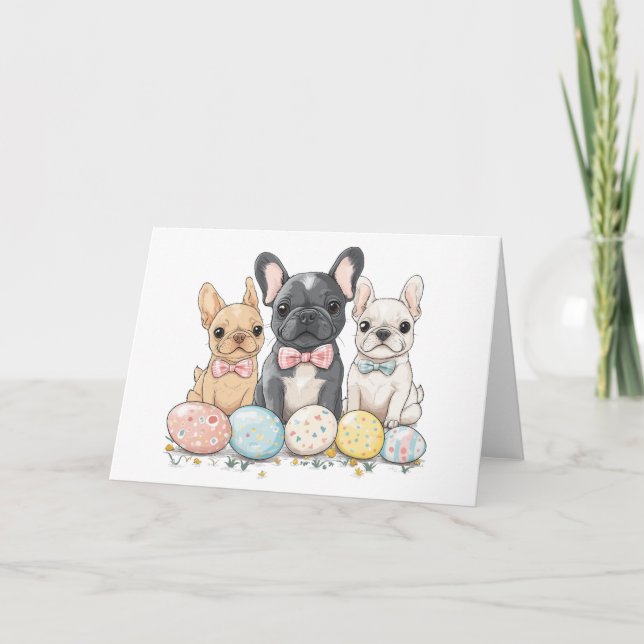 Tarjeta Festiva Bulldoges de Pascua (Anverso)