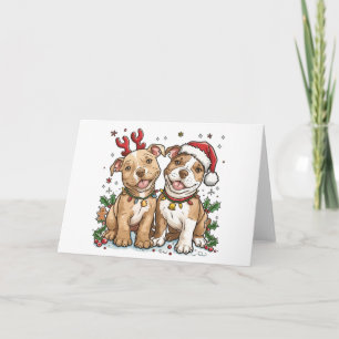 Tarjeta Festiva Bulldoges navidades
