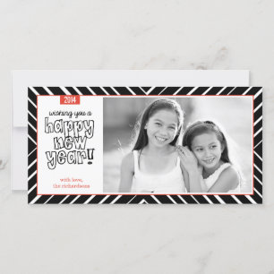 Tarjeta Festiva Bullseye 2 de Año Nuevo