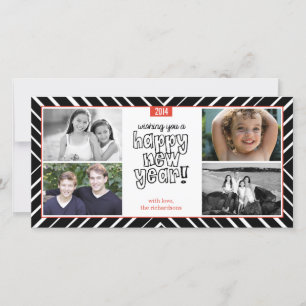 Tarjeta Festiva Bullseye de Año Nuevo 3