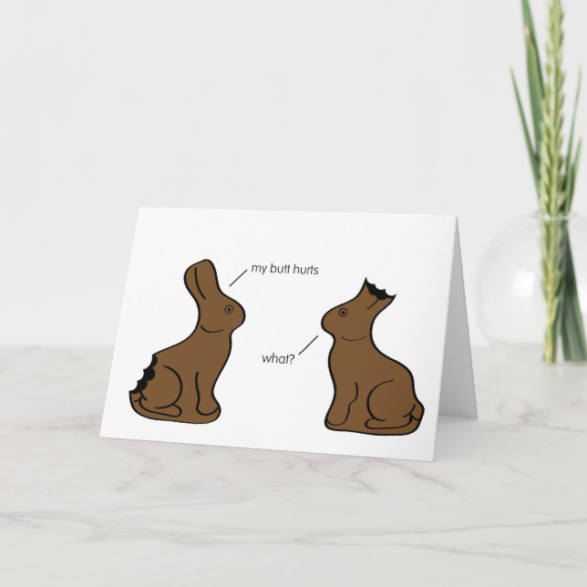 Tarjeta Festiva Bunnies de Pascua de Chocolate (Anverso)
