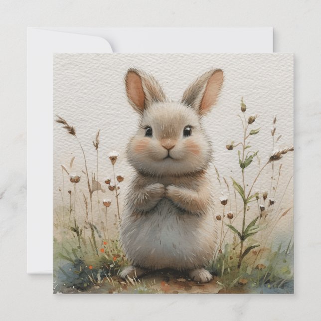 Tarjeta Festiva Bunnies encantadores: Momentos mágicos 🐰 digital (Anverso)