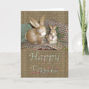 Tarjeta Festiva Bunnies Happy Easter Card