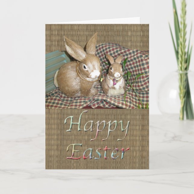 Tarjeta Festiva Bunnies Happy Easter Card (Anverso)