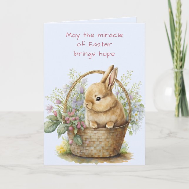 Tarjeta Festiva Bunny acuarela (Anverso)