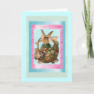 Tarjeta Festiva Bunny Basket Easter Card