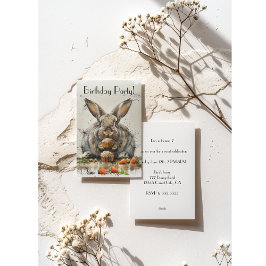 Tarjeta Festiva Bunny Birthday party