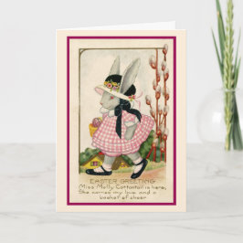 Tarjeta Festiva Bunny Chica Easter Card