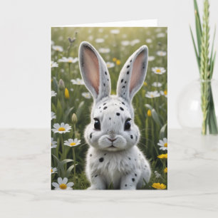 Tarjeta Festiva Bunny con manchas
