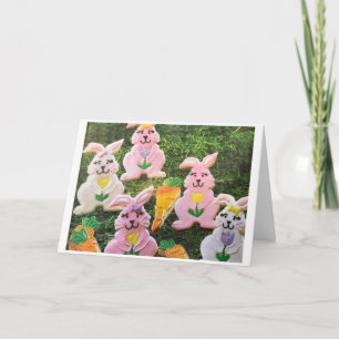 TARJETA FESTIVA BUNNY COOKIES UNITE PARA USTED ***FELIZ PASO***
