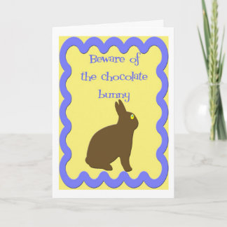 Tarjeta Festiva Bunny de chocolate (Pascua)