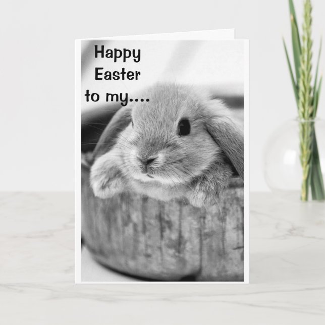 TARJETA FESTIVA "BUNNY DULCE/CUDIDOSO" PARA USTEDES EN EASTER (Anverso)
