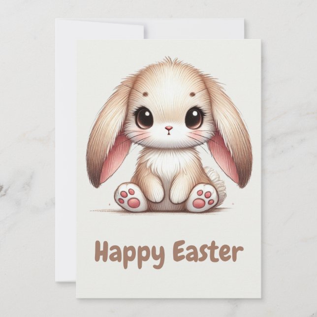 Tarjeta Festiva Bunny Eared Wonder (Anverso)