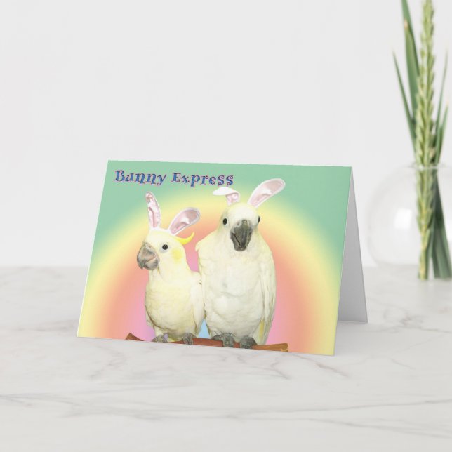 Tarjeta Festiva Bunny Express (Anverso)
