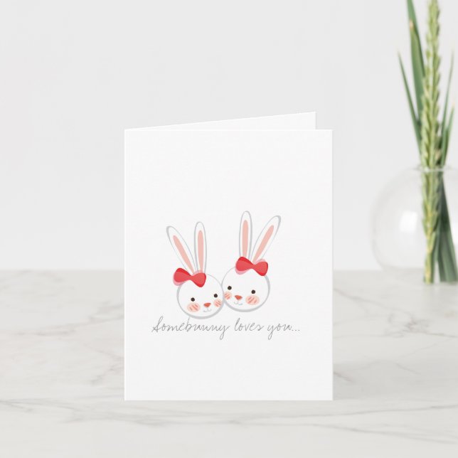 Tarjeta Festiva Bunny Love Easter Cards (Anverso)