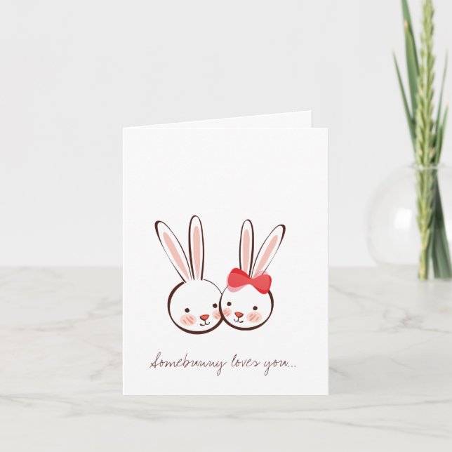 Tarjeta Festiva Bunny Love Easter Cards (Anverso)