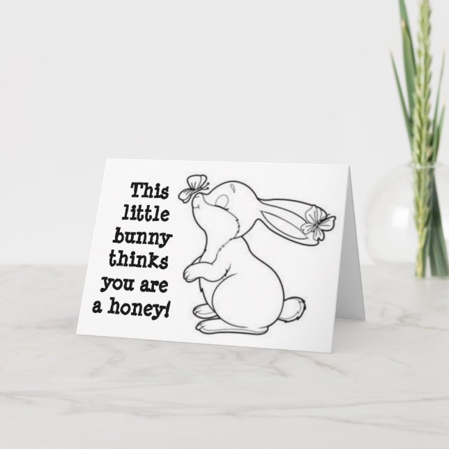 TARJETA FESTIVA BUNNY PIENSA QUE ERES UNA NIÑA FANTÁSTICA. (Anverso)