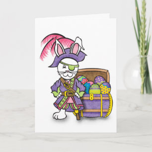 Tarjeta Festiva Bunny Pirate Card