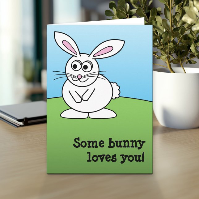 Tarjeta Festiva Bunny - ¡Prefiero cultivar! personalizado animal (Custom Greeting Card with Photo)