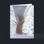 Tarjeta Festiva Bunny Winter Card<br><div class="desc">De la colección de invierno de prueba. ¡personalizar el saludo! Sugerencia: "¡Disfruten de la belleza y esplendor del invierno!"</div>