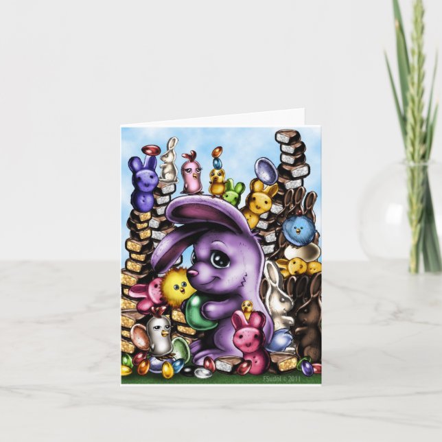 Tarjeta Festiva BunnyEaster1b (Anverso)