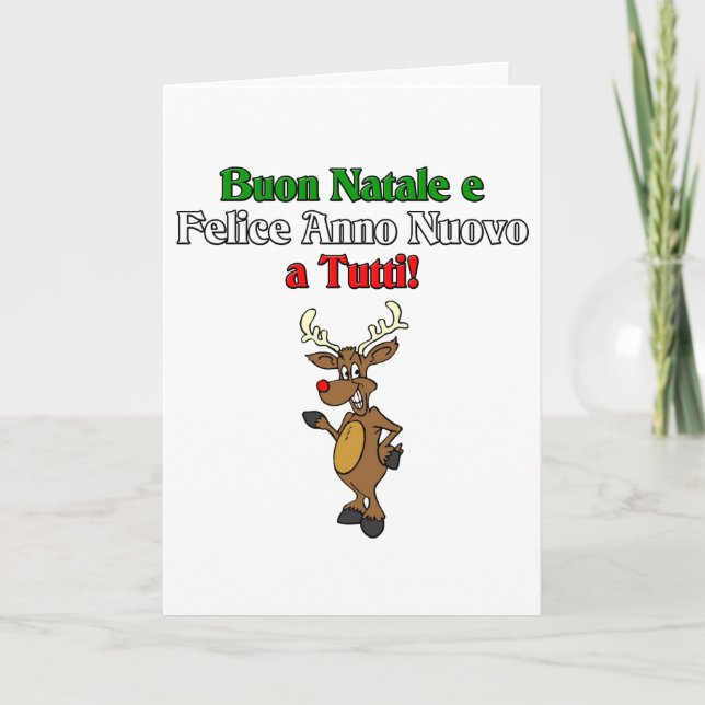 Tarjeta Festiva Buon Natale a Tutti (Anverso)