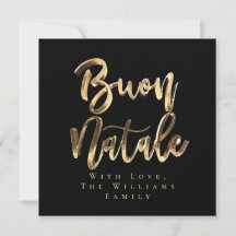 Buon Natale Elegale Black Gold Script italiano