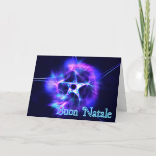 Tarjeta Festiva Buon Natale - Estrella Brillante