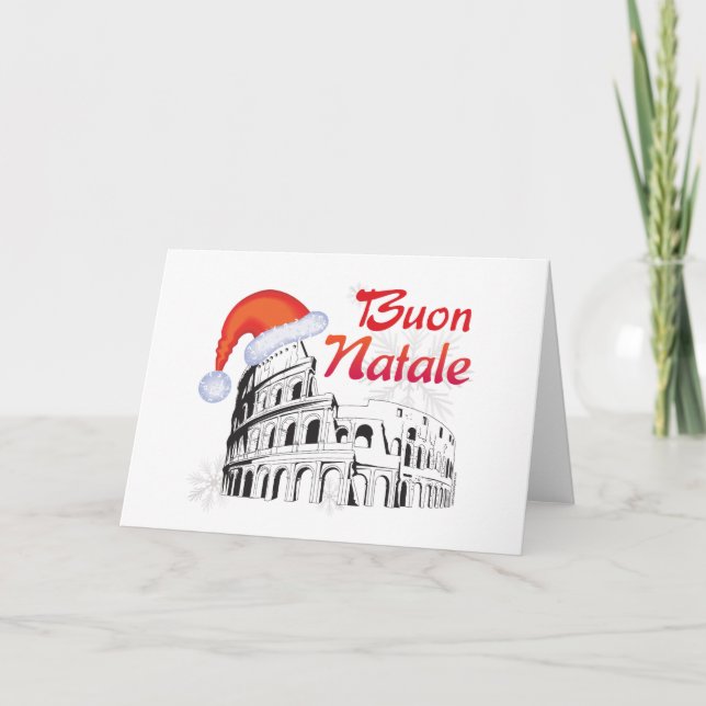 Tarjeta Festiva Buon Natale romaní (Anverso)
